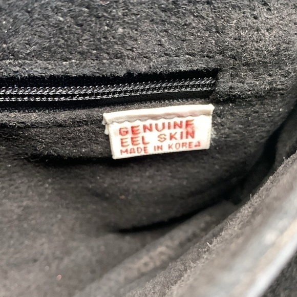 Vintage 1970s Eel Skin Clutch Hamdbag - Picture 7 of 7